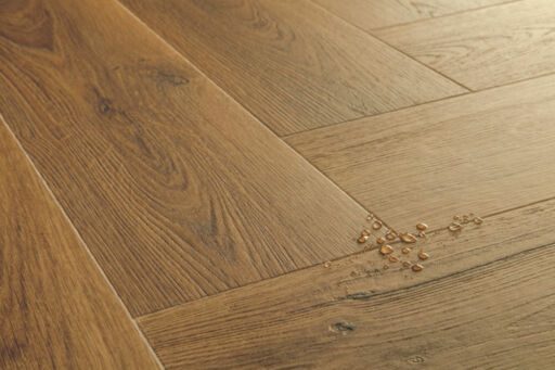 QuickStep Alpha Ciro, Botanic Caramel Oak Herringbone Vinyl Flooring, 126x6x630mm  thumb 5