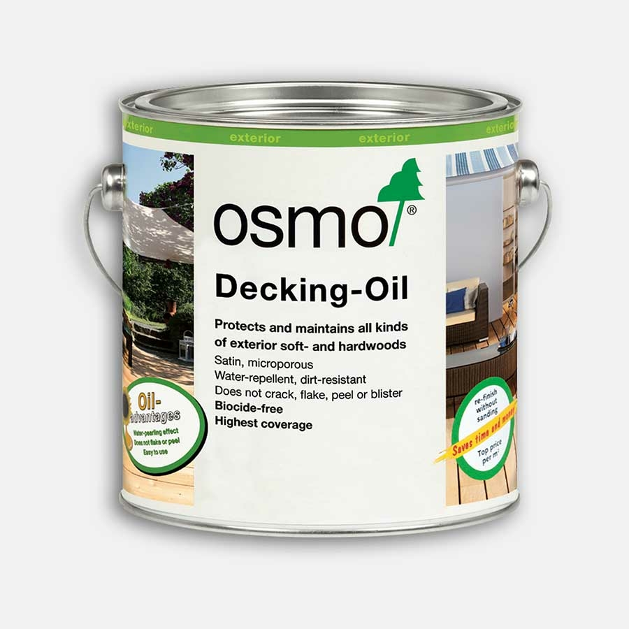 Osmo Decking Oil, Clear, Teak, 2.5L Image 1