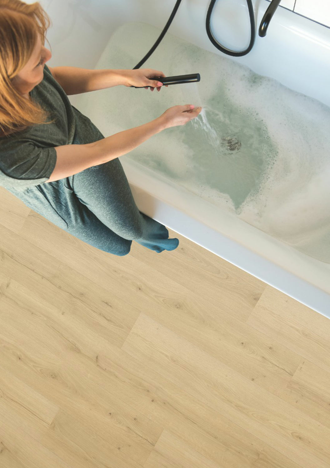 QuickStep Alpha Bloom, Brushed Oak Beige Vinyl Flooring, 209x6x1494mm Image 2