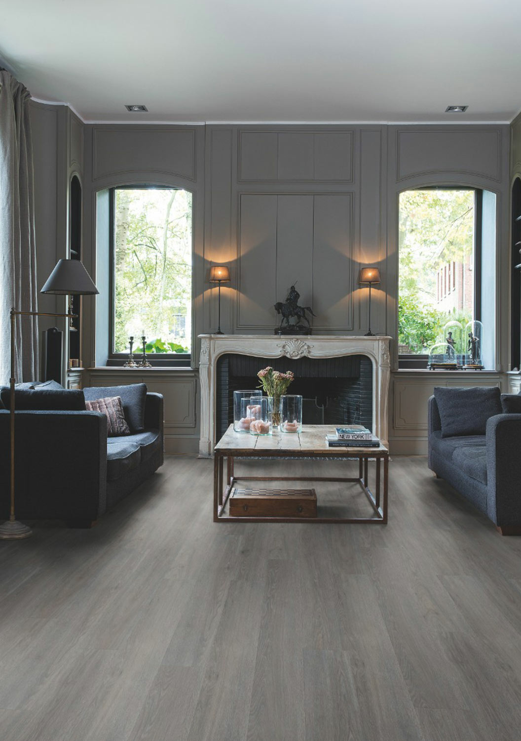 QuickStep Alpha Blos Base, Silk Oak Dark Grey Vinyl Flooring, 189x4x1251mm Image 1