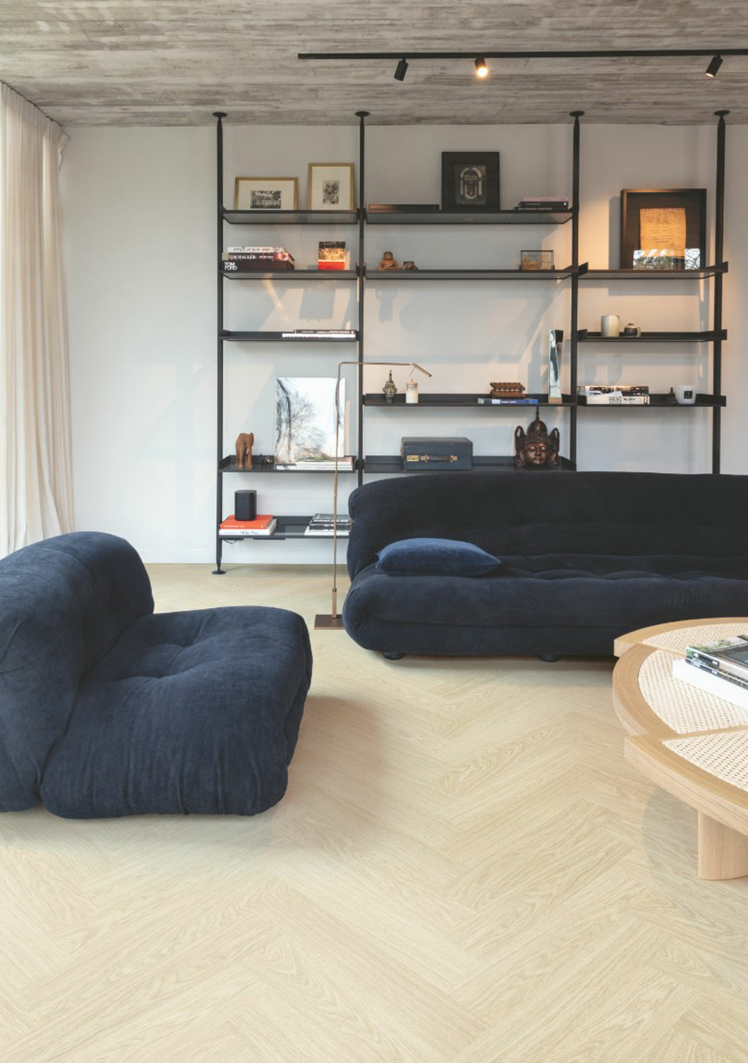 QuickStep Alpha Ciro, Pure Oak Polar Herringbone Vinyl Flooring, 126x6x630mm Image 1