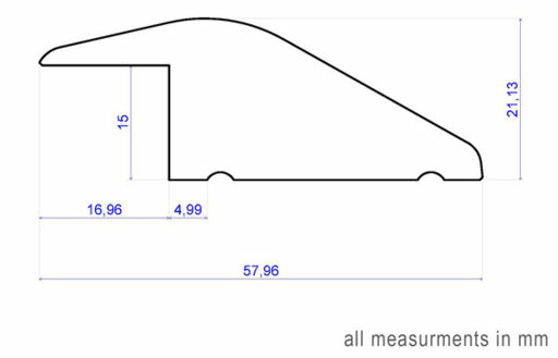 Traditions Solid Oak Reducer Threshold, Unfinished, 15mm, 2.7m Image 2