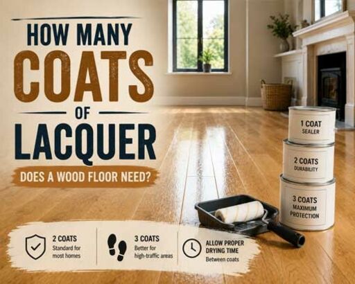 How many coats of lacquer does a wood floor need