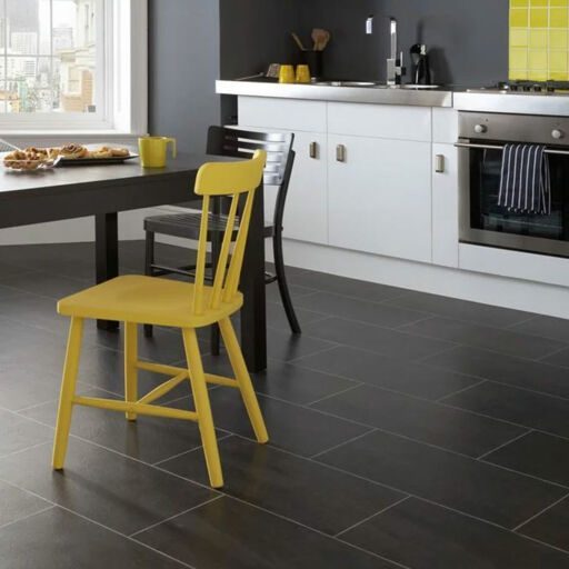 Polyflor Colonia Stone Welsh Raven Slate Vinyl Flooring 305x610mm