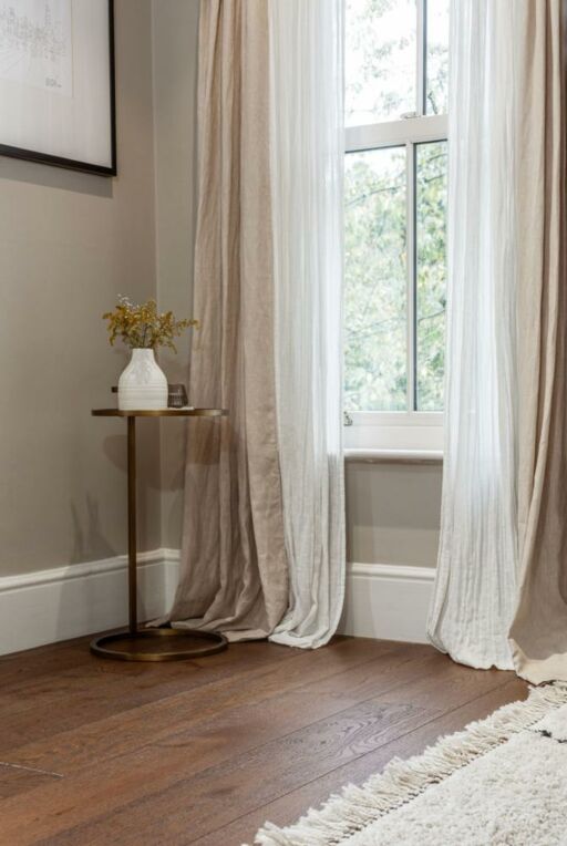 Tradition Life Espresso Engineered Oak Flooring, Brushed, Dark Stain Lacquered, 190x14x1900mm