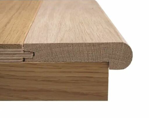Tradition Solid Oak Stair Nosing, Lacquered For 20mm Floors 82x27mm, 0.9m