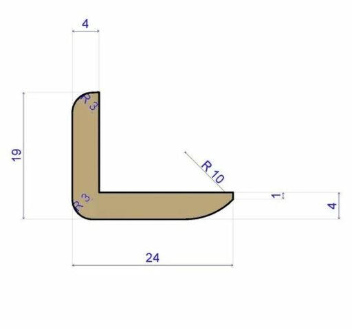 Traditions Solid Oak Corner Bead, Oiled, 24x19mm, 0.9m